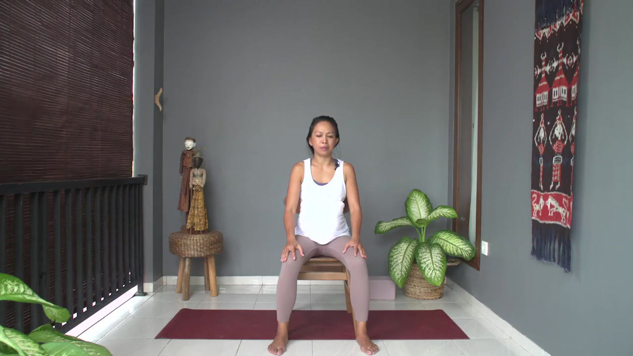 3T Prenatal chair yoga pt3 - Balance and cooling (11 mins)